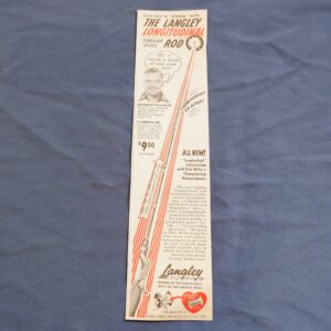 1950 Print Ad Langley Longitudinal Rubular Glass Rod San Diego,California