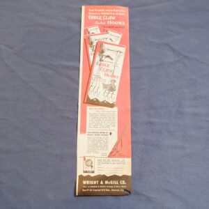 1950 EAGLE CLAW FISHING HOOKS Wright & McGill Co. Denver Colorado