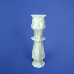 Vintage Onyx Alabaster Stone Candlestick Holder Hand Carved