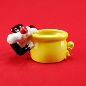 Vintage Looney Tunes Sylvester & Tweety Bird Porcelain Planter - Warner Bros.