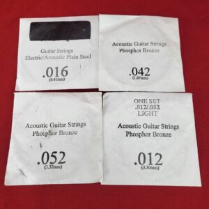 Lot of (4) Vintage Phosphor Bronze Acoustic Guitar Strings