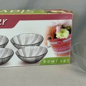 Slayer Clear Petal Mist 4 Piece Bowl set w/ Box