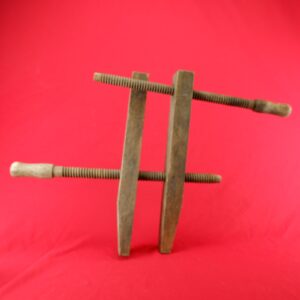 Antique Wooden Parallel Screw Clamp Tool - Large Decorative Piece