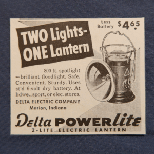 1950 Print Ad Delta Powerlite 2-Lite Electric Lanterns Lights Marion,IN