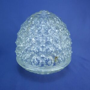 Vintage Acorn-Shaped Clear Glass Ceiling or Wall Fixture Shade