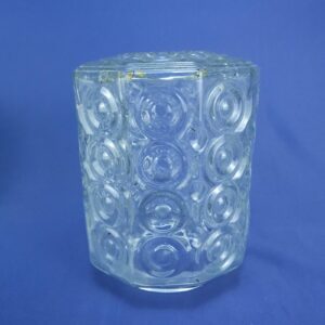 Vintage Octagonal Glass Shade with Raised Circle Pattern