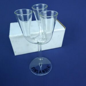 Finlandia Triple Shot Glass with Three Chambers, Unique Barware Collector's Item