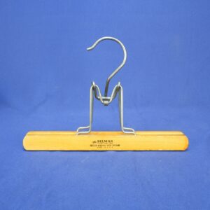 Vintage Belmar Roller Bearing Wide Opening Wooden Pant Hanger
