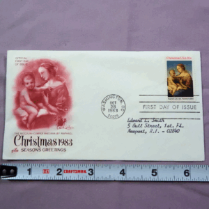 First Day Issue USA5 #2063 ADDR ARTCRAFT FDC Christmas Madonna 1983 -Newport RI