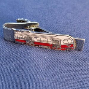 Vintage Red & White Subway Train Hand Made Pittsburg Railways Co. Tie Clip
