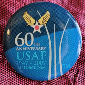 AUTHENTIC USAF Air Force 60th Anniversary 1947-2007 Hat Lapel Pin .75"