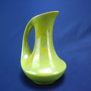 Vintage MCM Opalescent Lusterware Yellow Gold 4.5" Pitcher Vase