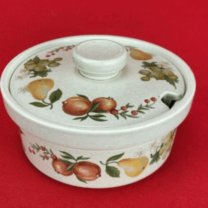 Vintage Wedgewood Sugar Bowl with Lid, "Quince" Pattern, Made in England