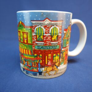 Vintage Gibson Greeting Cards Inc. Otagiri Design Christmas Town Mug