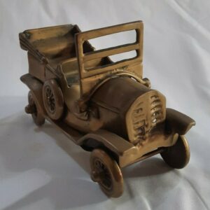 Brass Model-T Car Shaped Music Box - George Good Corp. 1983