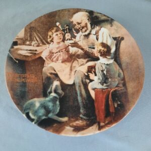 Norman Rockwell's Handmade Vintage Collector Plate The Toy Maker RS of A 1977