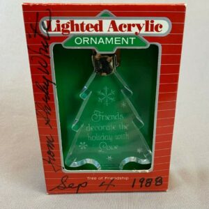 VTG 88 Lighted Acrylic Tree of Friendship Hallmark Keepsake Christmas Ornament