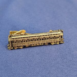 Vintage Gold Colored Train Car Pittsburg Railways Co. Tie Clip