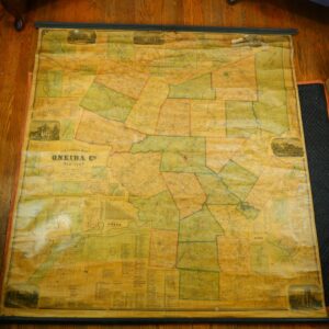 Large Antique Original Gillette's 1858 Oneida County, New York Map-J. H. French