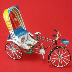 Beautiful Hand Made and Painted Tin Rickshaw Bicycle ~ Made in Bangladesh SIGNED