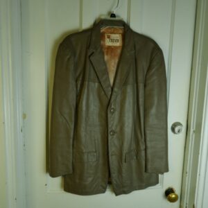 VINTAGE CRESCO FINE SPORTSWEAR BEIGE TRENCH COAT JACKET BUTTON UP