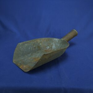 Antique Rustic Flat Base Grain/Candy Tin Scoop - Soldered & Crimped 11" Long