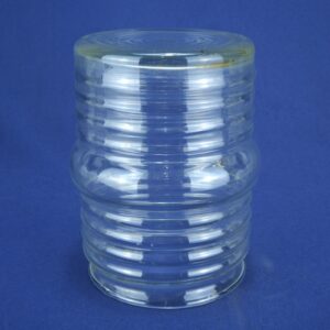 Vtg Pressed Glass Jelly Jar Light Shade Globe - Porch Sconce Ceiling 3" Ribbed