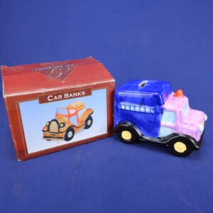 Lincolnshire Ceramic Fire Truck Coin Bank – New in Box