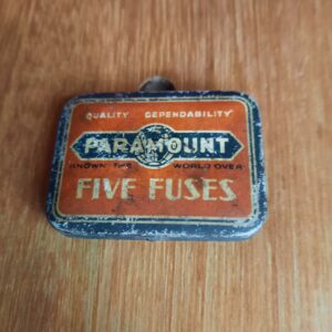 Paramount- Known The World Over- Five Fuses Vintage Tin Empty
