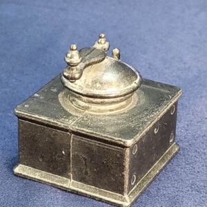 Vintage Miniature Coffee Grinder Pewter Furniture Decor Figurine