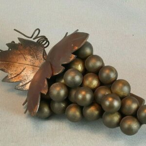 Antique Solid Brass Grape Door Knocker – Rare Vintage 7 3/4" Design