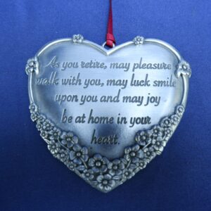 Vintage Camco Metal Alloy Retirement Keepsake Heart Gift
