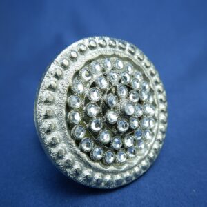 Large Vintage Key Chain Key Ring Rhinestone Handbag Jewelry Charm