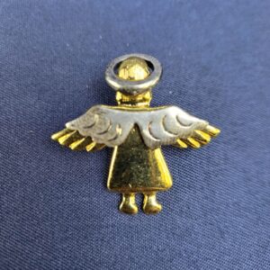 Gold Tone Flying Angel Small Lapel Brooch Pin