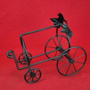 Carriage and Leaf Style Wine Rack Bottle Holder ~ Artistic Steel Framed