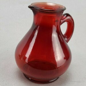 Retro Avon Red Glass Mini Pitcher Creamer