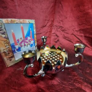 Davco Silver LTD. 7 1/4" Rose Bowl With Three Candle Holders
