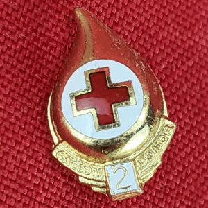 Vintage Collectible Blood Donor 2 Gallon Gold Tone Pinback Lapel Pin Hat Pin