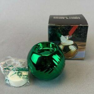 Dolomite Candle Holder with Original Candle IN BOX Shiny Green