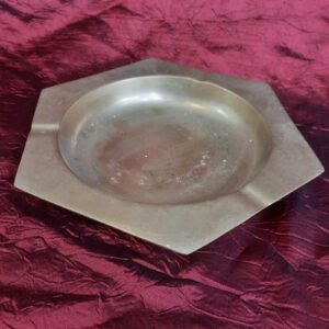 Vintage Brass 8.5" Vintage Hexagon Cigar Lounge Ashtray | Made in Korea