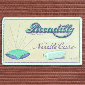Antique Vtg Needle Book Sample Case Advertising Piccadilly Needle Case W/Needles