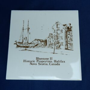 Vintage Bluenose II Historic Properties, Halifax Nova Scotia, Canada Tile Trivet