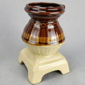 Vintage 6 3/4" Pot Belly Stove Vase/Planter-Made in Taiwan - Excellent Condition