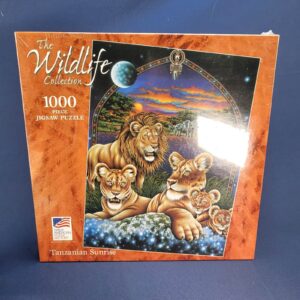 2004 Tanzanian Sunrise John Ross MacKimmie Wildlife Collection Puzzle Lion Tiger