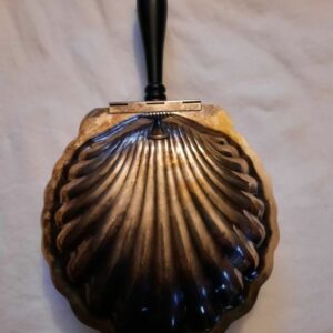 Vintage Seashell Silver Plated on Copper Silent Butler