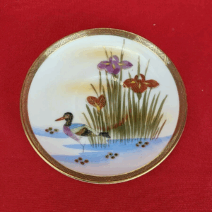 Vintage Hakusan China Porcelain Hand Painted Plates Occupied Japan Kilimanjaro