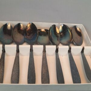 Eales 1779 Silverplate Spoons Set of 7 Sheffield England 1027708 Serrated Fruit