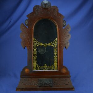 Vintage Parlor Mantel Kitchen Gingerbread Wood Clock Case 1974 - 18" T / 11" W
