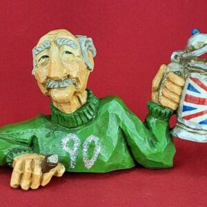 Vintage 2001 David Frykman Pub Grandpa DF 7005RD Resin Sculpture Figurine