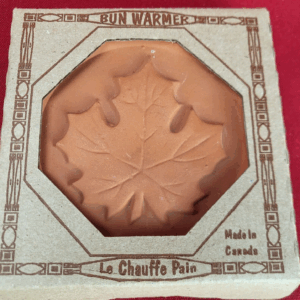Bun Warmer Le Chauffe Pain Terra Cotta Clay Maple Leaf